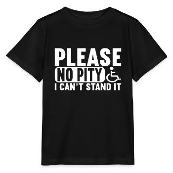 Personnes en fauteuil roulant Fauteuil roulant - T-shirt bio MINI CREATOR Stanley/Stella Enfant - noir - Devant - Mikhail (115cm)