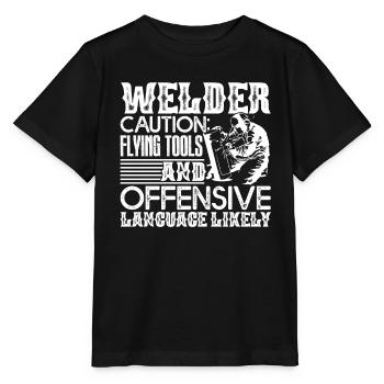 Welder Welder Caution - Stanley/Stella MINI CREATOR Kids’ T-Shirt - black - Front - Mikhail (115cm)