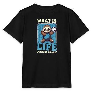 Entraîneur de football Qu’est-ce que la vie sans buts - T-shirt bio MINI CREATOR Stanley/Stella Enfant - noir - Devant - Mikhail (115cm)