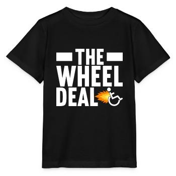 Personnes en fauteuil roulant Fauteuil roulant - T-shirt bio MINI CREATOR Stanley/Stella Enfant - noir - Devant - Mikhail (115cm)