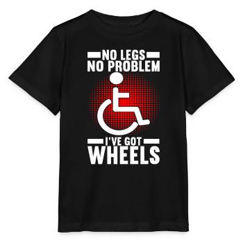 Personnes en fauteuil roulant Fauteuil roulant - T-shirt bio MINI CREATOR Stanley/Stella Enfant - noir - Devant - Mikhail (115cm)