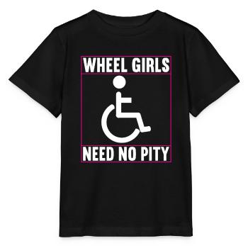 Personnes en fauteuil roulant Fauteuil roulant - T-shirt bio MINI CREATOR Stanley/Stella Enfant - noir - Devant - Mikhail (115cm)