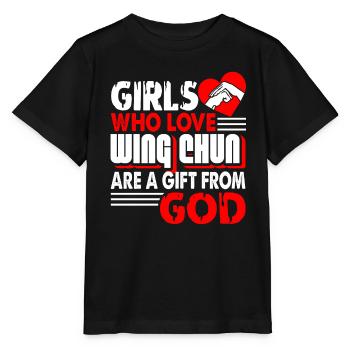 Wing Chun Wing Chun Are A Gift From God - Stanley/Stella MINI CREATOR Kids’ T-Shirt - black - Front - Mikhail (115cm)