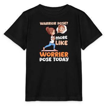 Yogalehrer heute eher wie Sorgen-Pose - Stanley/Stella Kinder T-Shirt MINI CREATOR  - Schwarz - Vorne - Mikhail (115cm)