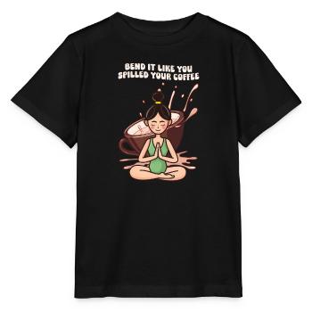 Yoga Instructor Bend It Like You Spilled Your Coff - Stanley/Stella MINI CREATOR Kids’ T-Shirt - black - Front - Mikhail (115cm)