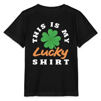 Lucky Clover Charm Essential - Stanley/Stella MINI CREATOR Kids’ T-Shirt - black - Front - Mikhail (115cm)