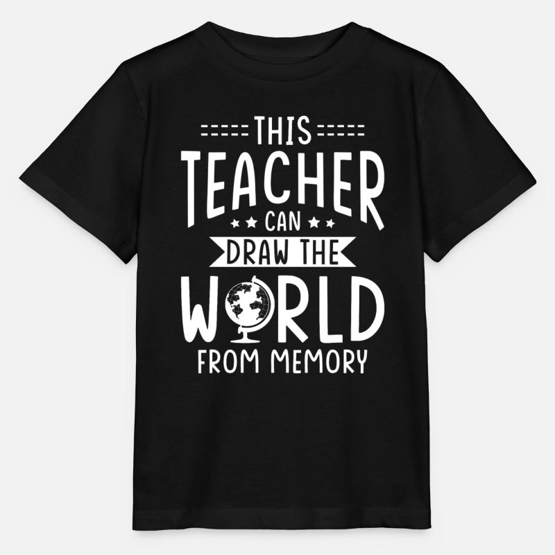 Professeur de géographie Globe de géographie - T-shirt bio MINI CREATOR Stanley/Stella Enfant - noir