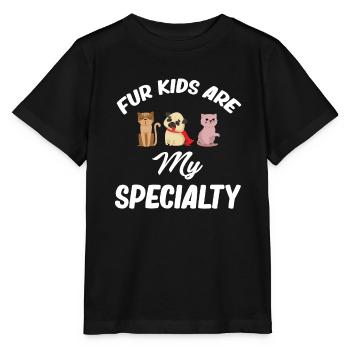 Les enfants à fourrure sont mes drôles de spécialité - T-shirt bio MINI CREATOR Stanley/Stella Enfant - noir - Devant - Mikhail (115cm)