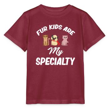 Pelzkinder Sind Meine Spezialität Lustiger - Stanley/Stella Kinder T-Shirt MINI CREATOR  - Burgunderrot - Vorne - Kain (125cm)