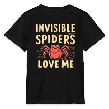 Sensibilisation à l’arachnophobie drôle, phobie des araignées - T-shirt bio MINI CREATOR Stanley/Stella Enfant - noir - Devant - Mikhail (115cm)