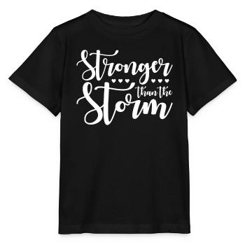 Plus fort que la tempête Motivation - T-shirt bio MINI CREATOR Stanley/Stella Enfant - noir - Devant - Mikhail (115cm)