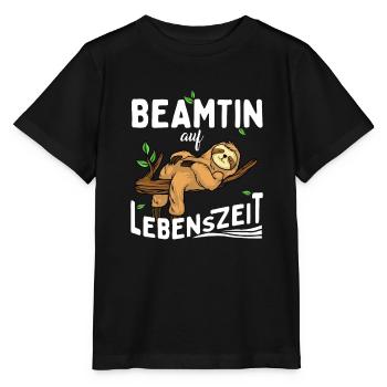 Paresseux Fonctionnaire à vie Fonctionnaire à vie - T-shirt bio MINI CREATOR Stanley/Stella Enfant - noir - Devant - Mikhail (115cm)