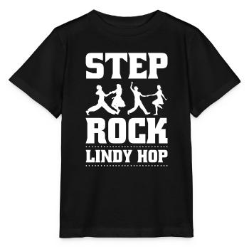 Lindy Hop Tänzer Swing Tanzpaar Swing Dance - Stanley/Stella Kinder T-Shirt MINI CREATOR  - Schwarz - Vorne - Mikhail (115cm)