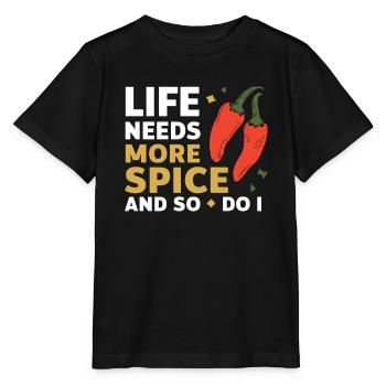 Amateur de cuisine épicée, chef des Chili Peppers - T-shirt bio MINI CREATOR Stanley/Stella Enfant - noir - Devant - Mikhail (115cm)