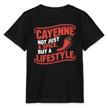 Amateurs de cuisine épicée, Chili Peppers Chef - T-shirt bio MINI CREATOR Stanley/Stella Enfant - noir - Devant - Mikhail (115cm)