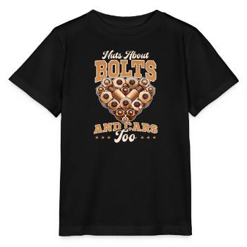 Les mécaniciens automobiles s'intéressent aux boulons : et les voitures aussi - T-shirt bio MINI CREATOR Stanley/Stella Enfant - noir - Devant - Mikhail (115cm)