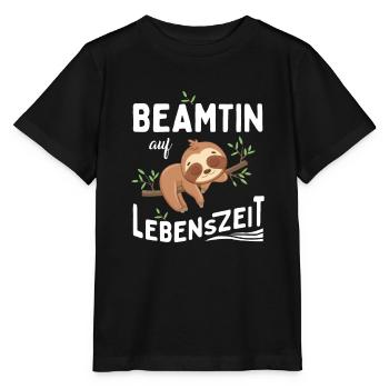 Paresseux Fonctionnaire à vie Fonctionnaire à vie - T-shirt bio MINI CREATOR Stanley/Stella Enfant - noir - Devant - Mikhail (115cm)