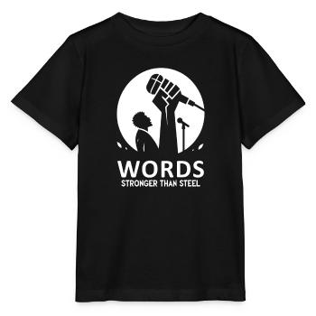 Poetry Slam Writer Poet Literature Slam Poetry Day - Stanley/Stella MINI CREATOR Kids’ T-Shirt - black - Front - Mikhail (115cm)
