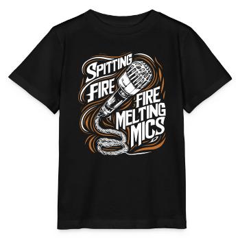 Poetry Slam Writer Poet Literature Slam Poetry Day - Stanley/Stella MINI CREATOR Kids’ T-Shirt - black - Front - Mikhail (115cm)