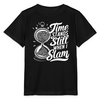 Poetry Slam Writer Poet Literature Slam Poetry Day - Stanley/Stella MINI CREATOR Kids’ T-Shirt - black - Front - Mikhail (115cm)