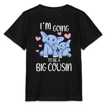 Promu à Going To Be A Big Cousin Cute Elephant - T-shirt bio MINI CREATOR Stanley/Stella Enfant - noir - Devant - Mikhail (115cm)