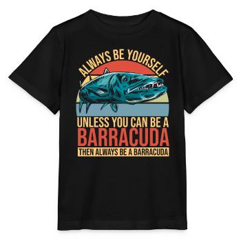 Cadeau pour les amateurs de poissons Barracuda - T-shirt bio MINI CREATOR Stanley/Stella Enfant - noir - Devant - Mikhail (115cm)
