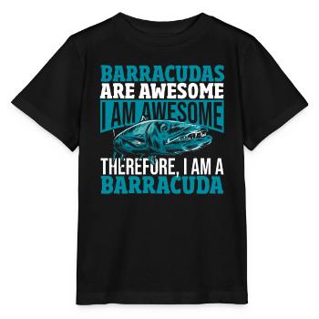 Cadeau pour les amateurs de poissons Barracuda - T-shirt bio MINI CREATOR Stanley/Stella Enfant - noir - Devant - Mikhail (115cm)