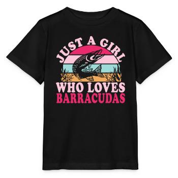 Cadeau pour les amateurs de poissons Barracuda - T-shirt bio MINI CREATOR Stanley/Stella Enfant - noir - Devant - Mikhail (115cm)
