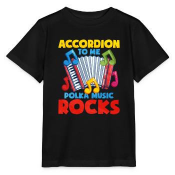 Accordéon Polka musique cadeau - T-shirt bio MINI CREATOR Stanley/Stella Enfant - noir - Devant - Mikhail (115cm)