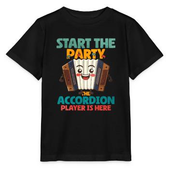 Accordéon Polka musique cadeau - T-shirt bio MINI CREATOR Stanley/Stella Enfant - noir - Devant - Mikhail (115cm)