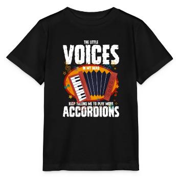 Accordéon Polka Musique Cadeau - T-shirt bio MINI CREATOR Stanley/Stella Enfant - noir - Devant - Mikhail (115cm)