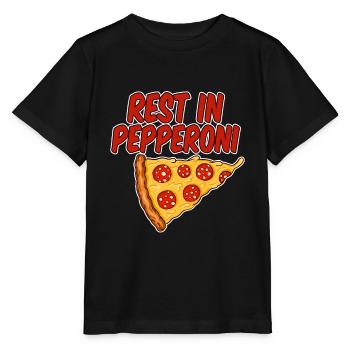 Rest In Pepperoni 4 - Stanley/Stella Kinder T-Shirt MINI CREATOR  - Schwarz - Vorne - Mikhail (115cm)