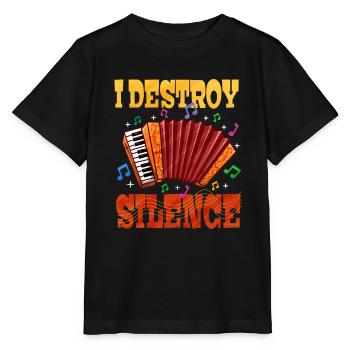 Accordéon Polka musique cadeau - T-shirt bio MINI CREATOR Stanley/Stella Enfant - noir - Devant - Mikhail (115cm)