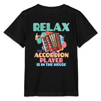Accordéon Polka musique cadeau - T-shirt bio MINI CREATOR Stanley/Stella Enfant - noir - Devant - Mikhail (115cm)