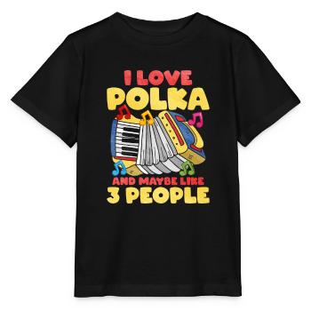 Accordéon Polka musique cadeau - T-shirt bio MINI CREATOR Stanley/Stella Enfant - noir - Devant - Mikhail (115cm)