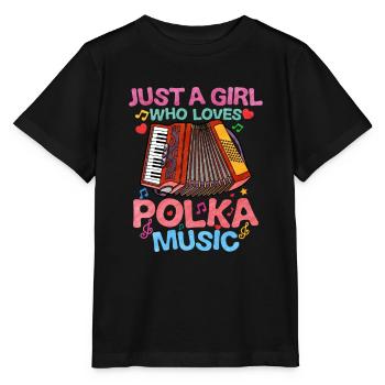 Accordéon Polka musique cadeau - T-shirt bio MINI CREATOR Stanley/Stella Enfant - noir - Devant - Mikhail (115cm)