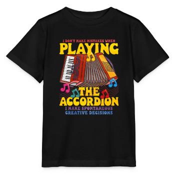Accordéon Polka musique cadeau - T-shirt bio MINI CREATOR Stanley/Stella Enfant - noir - Devant - Mikhail (115cm)