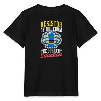 Elektrotechnik Widerstand der Langeweile - Stanley/Stella Kinder T-Shirt MINI CREATOR  - Schwarz - Vorne - Mikhail (115cm)