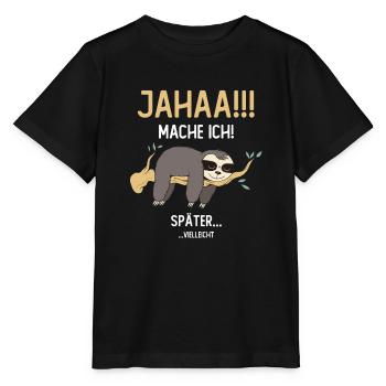 Maybe I'll do it later - Stanley/Stella MINI CREATOR Kids’ T-Shirt - black - Front - Mikhail (115cm)