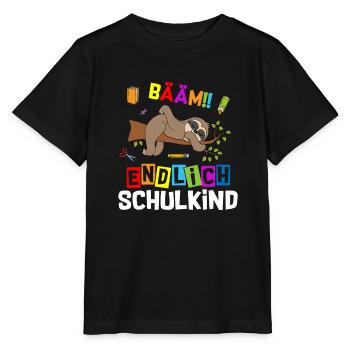 Bääm enfin écolier paresseux - T-shirt bio MINI CREATOR Stanley/Stella Enfant - noir - Devant - Mikhail (115cm)