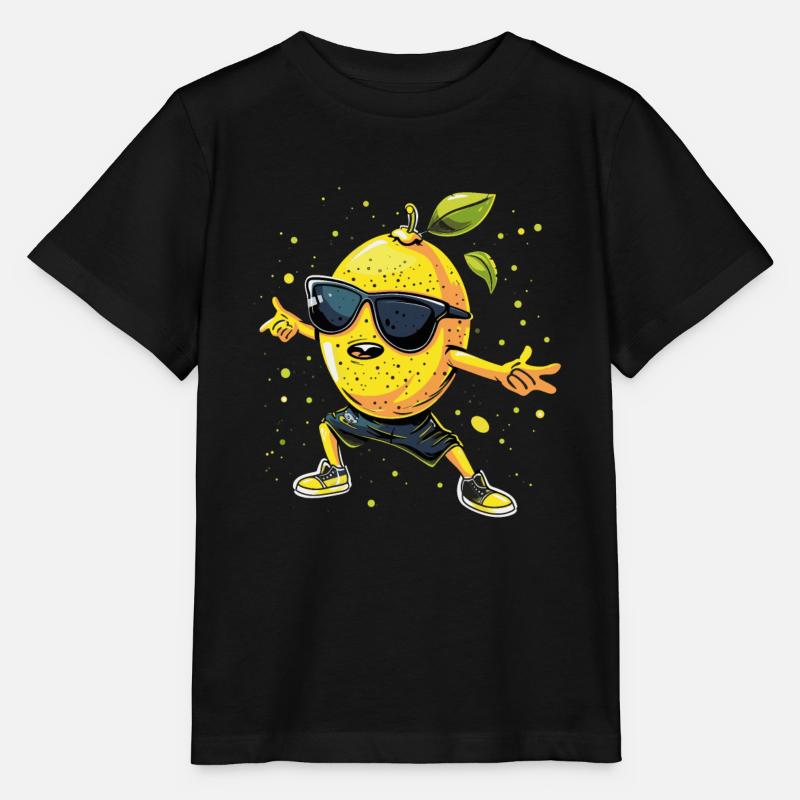 Lemon - Stanley/Stella MINI CREATOR Kids’ T-Shirt - black