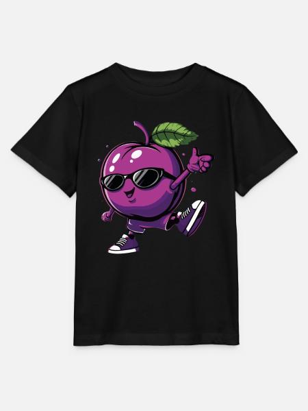 Pflaume - Stanley/Stella Kinder T-Shirt MINI CREATOR  - Schwarz