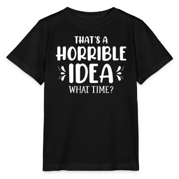 Das Ist Eine Schreckliche Idee Wann - Stanley/Stella Kinder T-Shirt MINI CREATOR  - Schwarz - Vorne - Mikhail (115cm)