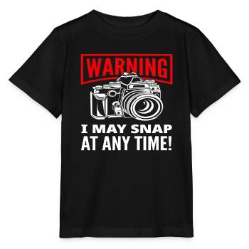 Photographer Photographer Warning - Stanley/Stella MINI CREATOR Kids’ T-Shirt - black - Front - Mikhail (115cm)