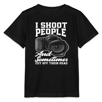Photograph Wortspiel - Stanley/Stella Kinder T-Shirt MINI CREATOR  - Schwarz - Vorne - Mikhail (115cm)