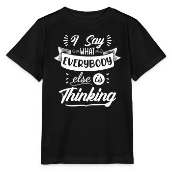 Je dis ce que tout le monde pense - T-shirt bio MINI CREATOR Stanley/Stella Enfant - noir - Devant - Mikhail (115cm)