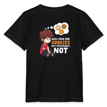 Cookie Lover courra pour les cookies mais de préférence N - T-shirt bio MINI CREATOR Stanley/Stella Enfant - noir - Devant - Mikhail (115cm)