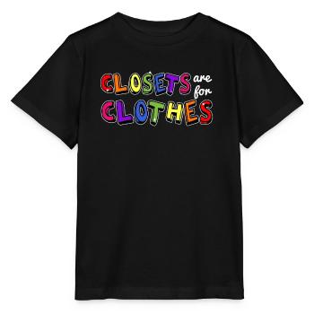LGBTQ - Schränke Sind Für Kleidung Da - Stanley/Stella Kinder T-Shirt MINI CREATOR  - Schwarz - Vorne - Mikhail (115cm)