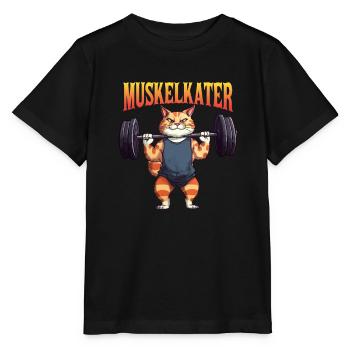 Cat Muscle Soreness - Stanley/Stella MINI CREATOR Kids’ T-Shirt - black - Front - Mikhail (115cm)