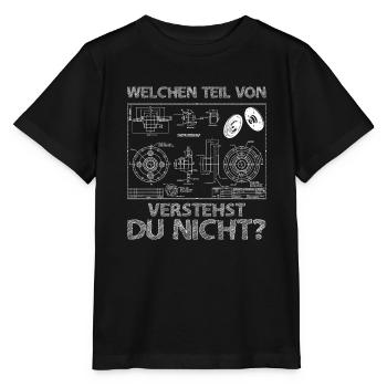 Welchen Teil von verstehst du nicht Ingenieur - Stanley/Stella Kinder T-Shirt MINI CREATOR  - Schwarz - Vorne - Mikhail (115cm)